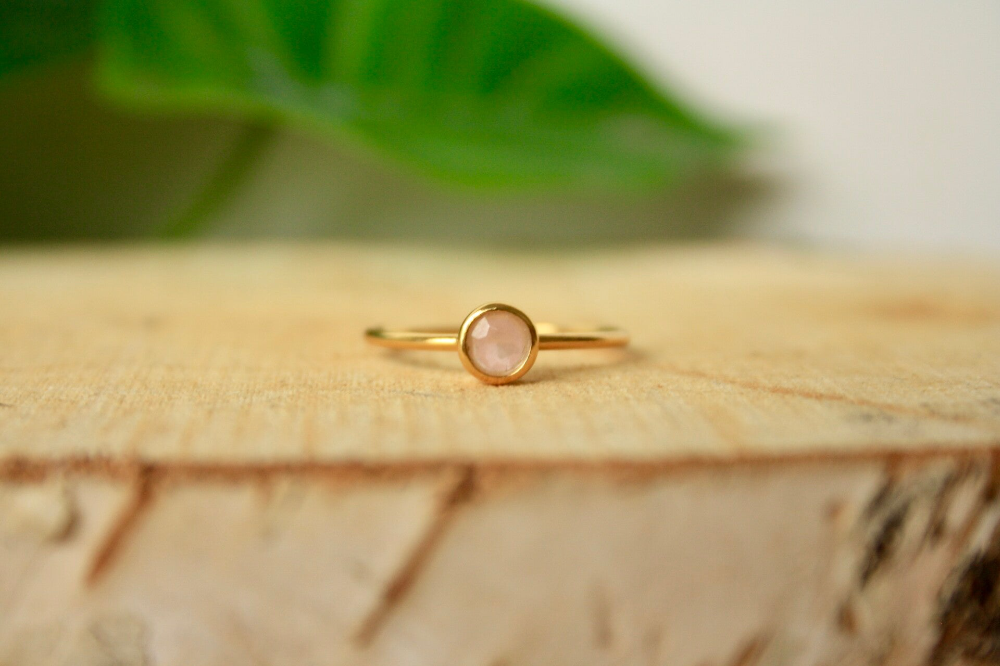 Ring Rozenkwarts – 925 Zilver Verguld (17)