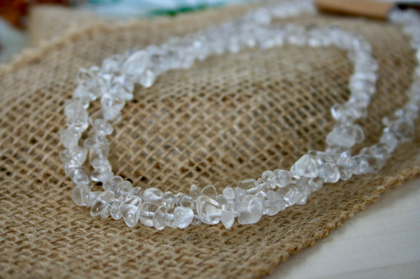 Splitketting van Bergkristal (lang)