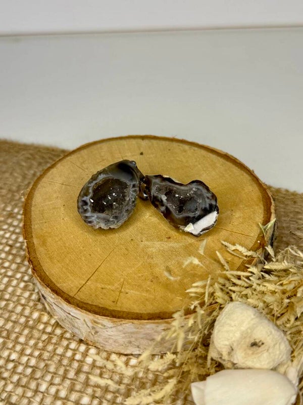 Agaat geode edelsteenhanger