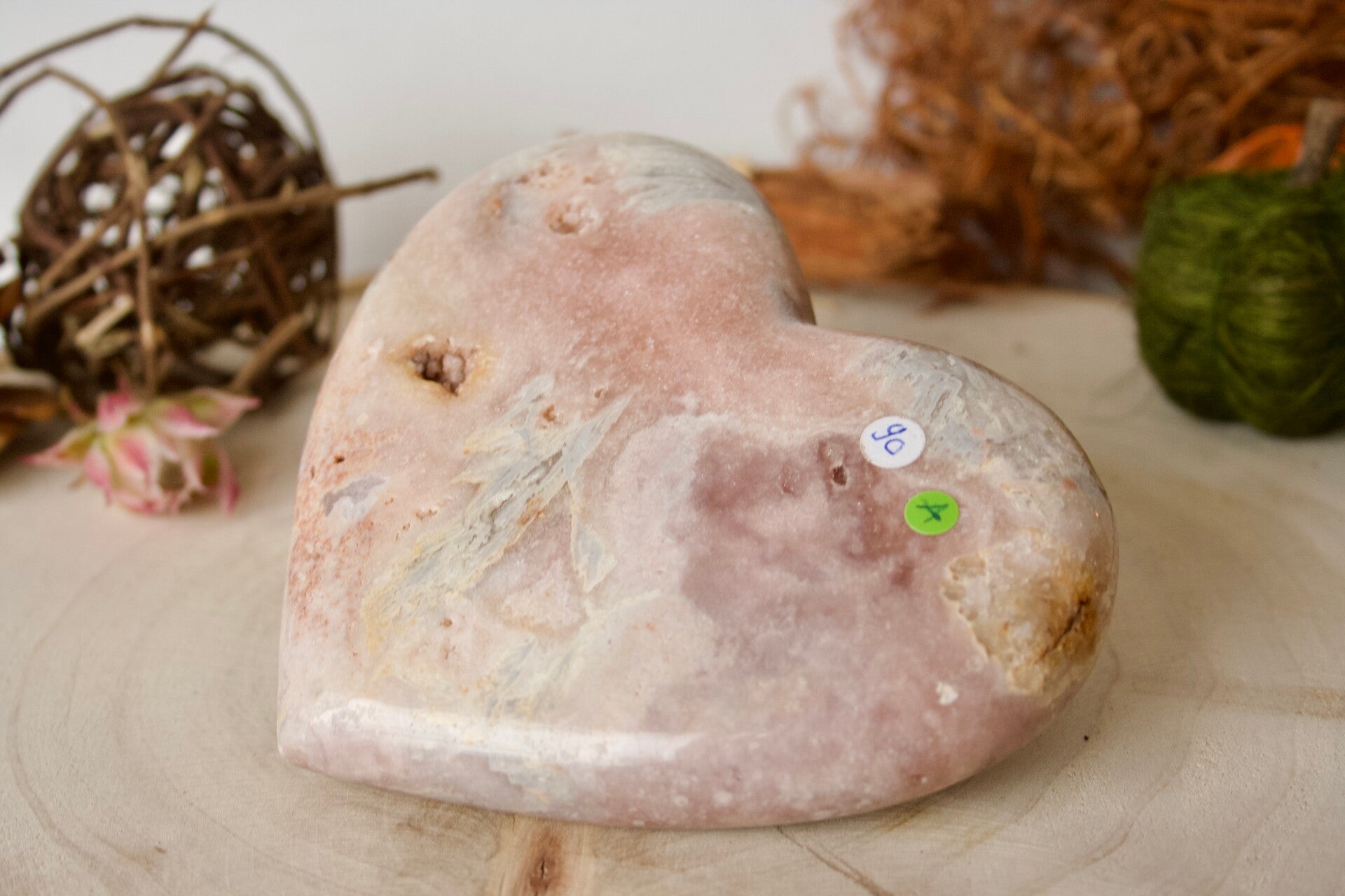 Roze Amethist Hart - A