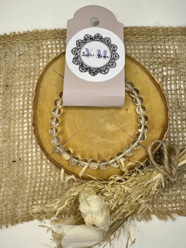 Armband - Bergkristal  18 cm, 6 mm