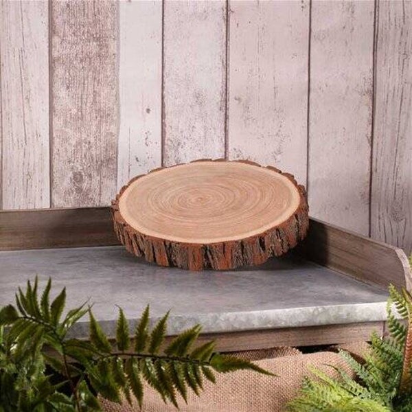 22cm Wood Slice Table Centrepiece