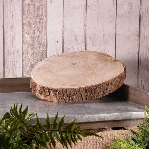31cm Wood Slice Table Centrepiece