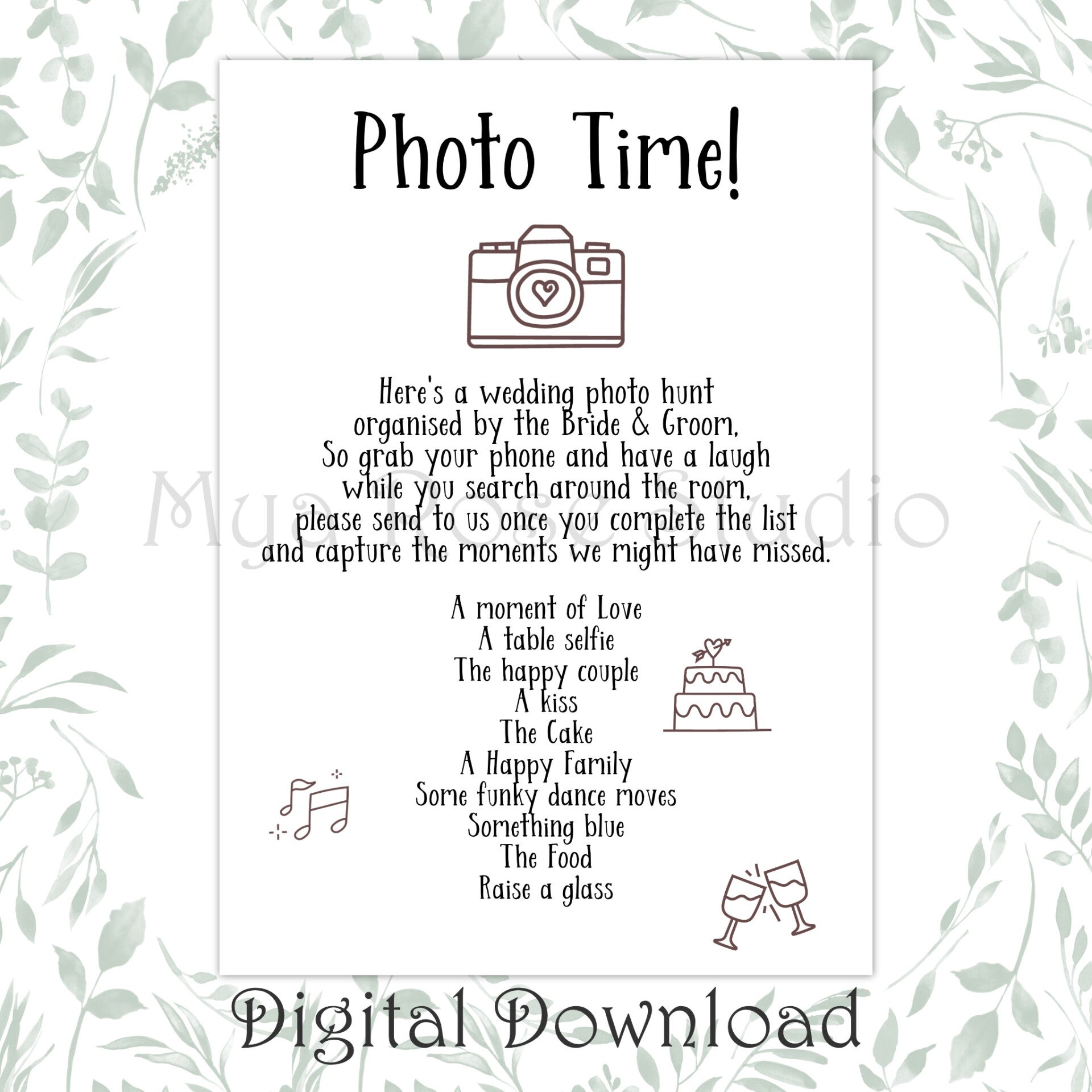 Wedding Photo I spy Game - Digital Download