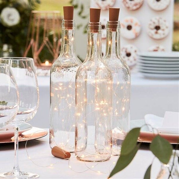 Cork Bottle Lights - Wedding - Ginger Ray -  pack of 3