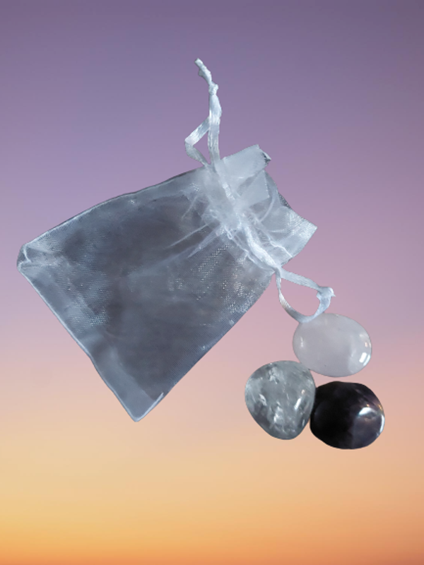 Gouden driehoek trommelsteentjes setje