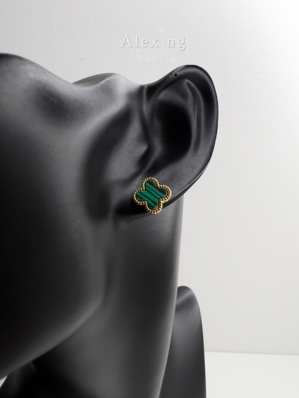 Clover Earrings || Green
