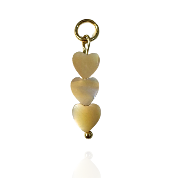 Beige heart charms