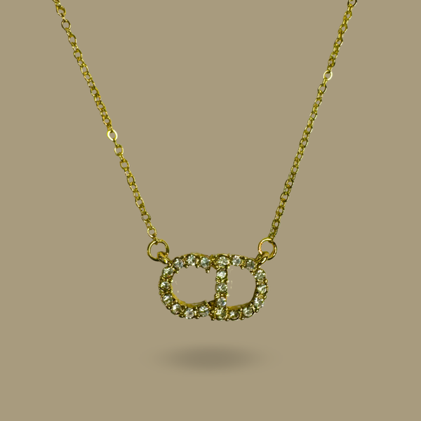 „CHRISTIN“ Necklace || Gold with stone