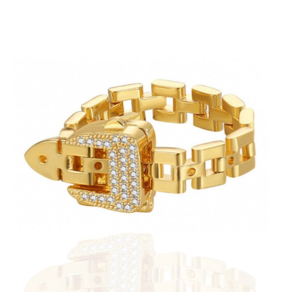 “ JANE “ Custom sized watch Ring Gold