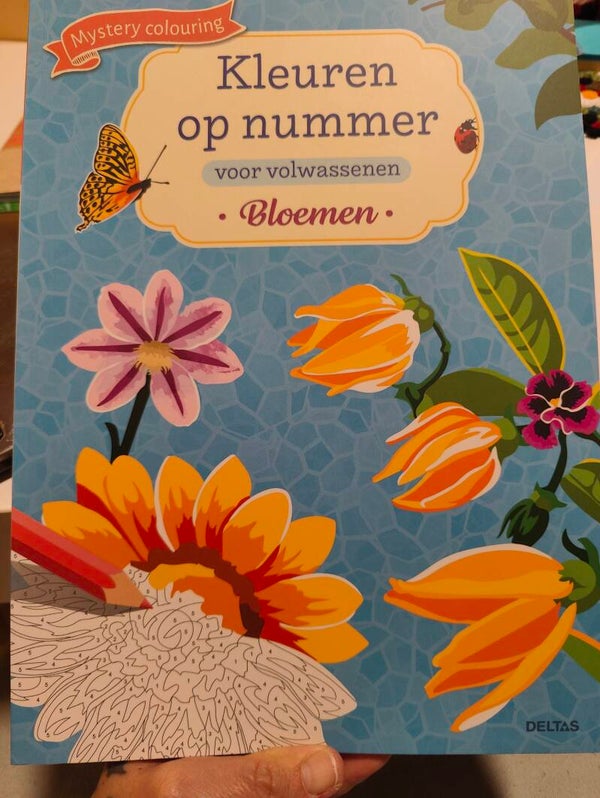 Bloemen kleuren op nummer