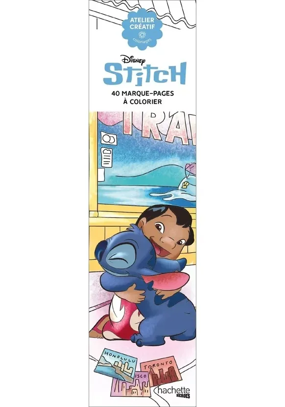 Disney Stitch boekenleggers om in te kleuren/ Marque-pages Disney Stitch