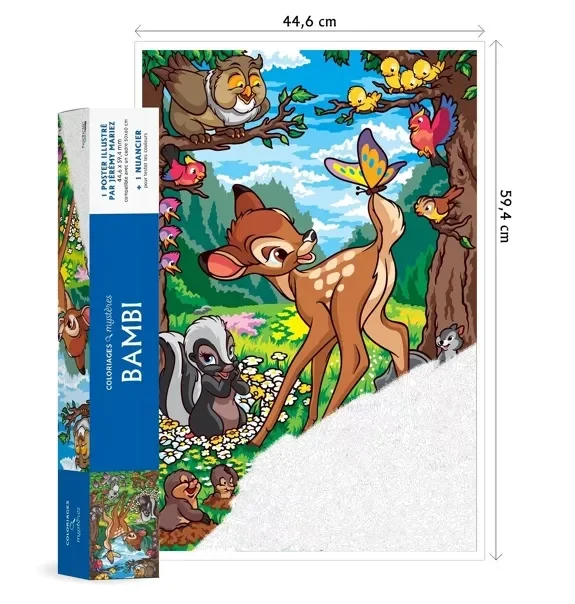 Poster - Disney Mysterie Kleurplaat - Bambi / Poster Bambi