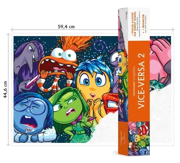 Poster - Disney Mystery Kleurplaat - Inside Out / Poster Vice Versa