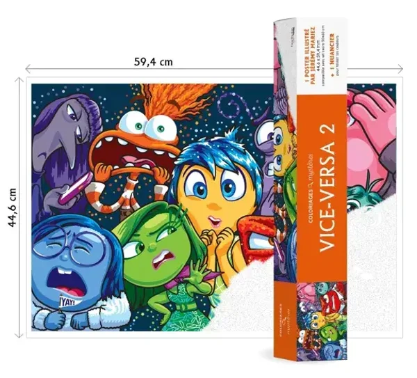 Poster - Disney Mystery Kleurplaat - Inside Out / Poster Vice Versa