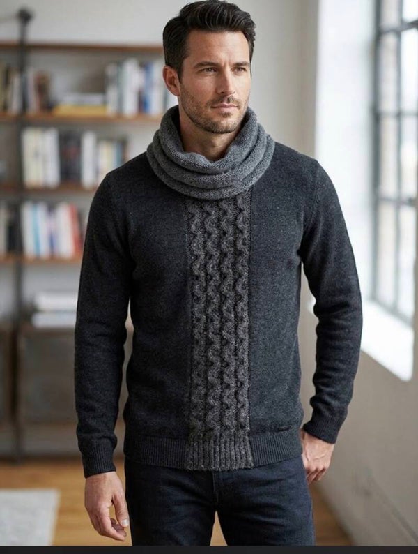 Maglione con sciarpa