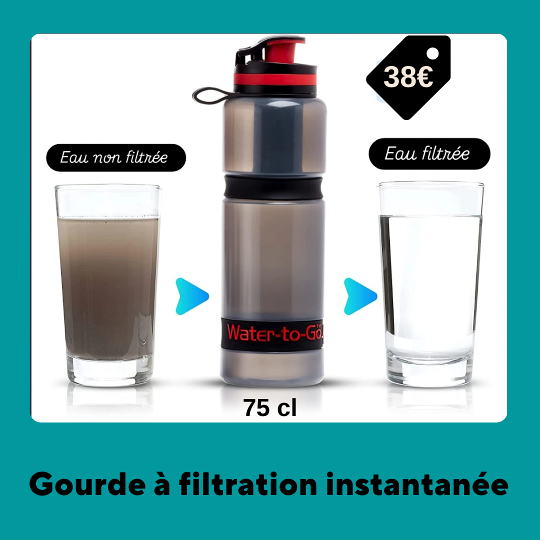 Gourde filtrante Water to go Outdoor Active 75 cl