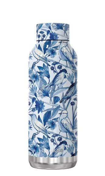 Bouteille en Acier Inoxydable avec Isolation par Double Paroi 510 ml - "Oiseaux bleux" - Quokka