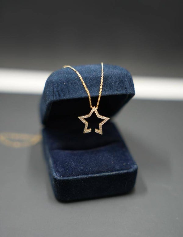 Collier Stern - Brillanten Top Wesselton