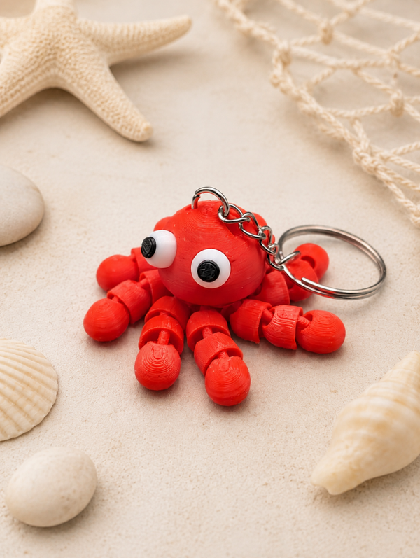 Heevli octopus sleutelhanger