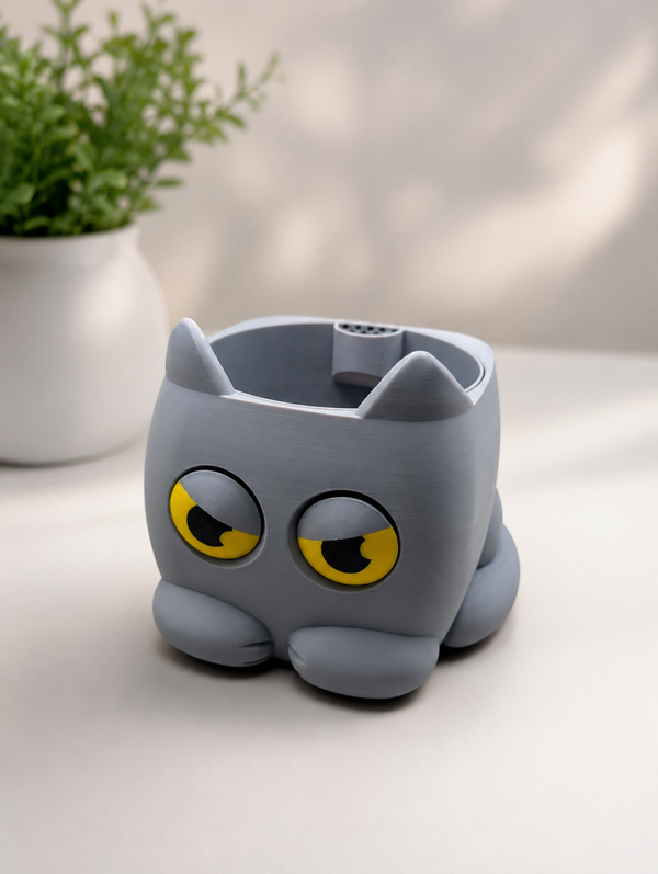 Kattenbloempot met Waterindicator (3D-geprint)