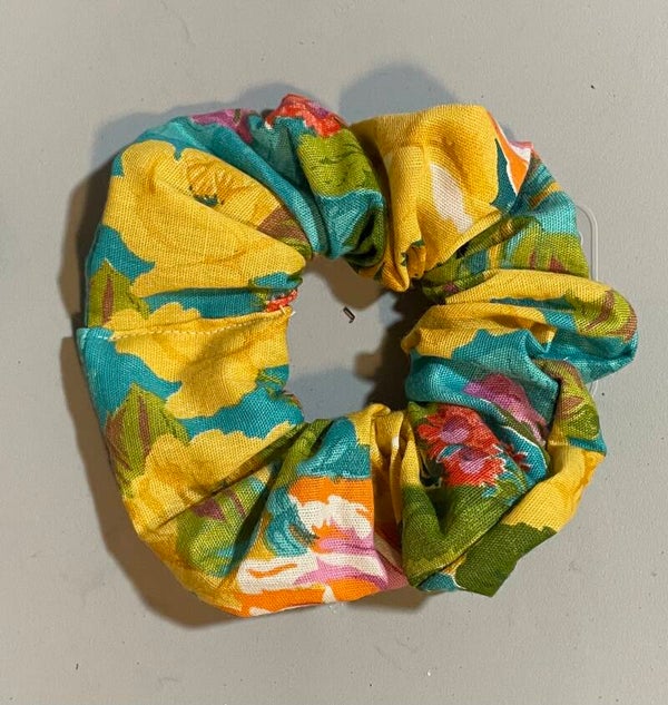 Yellow Flower Hair Scrunchie