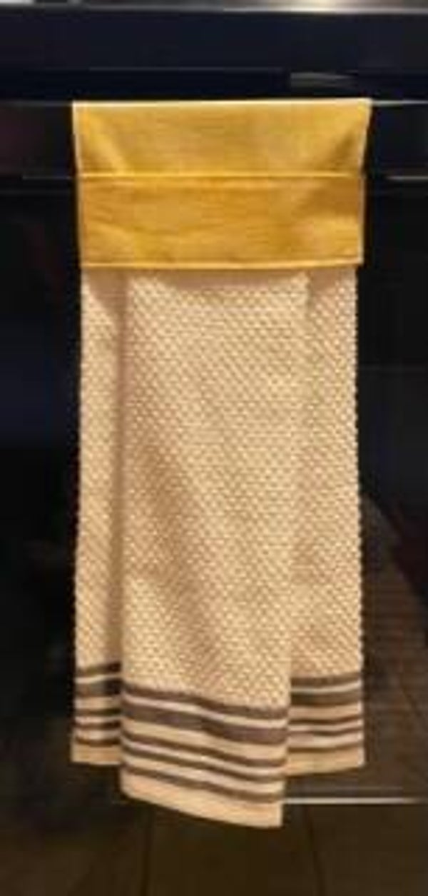 Yellow White/Grey Towel