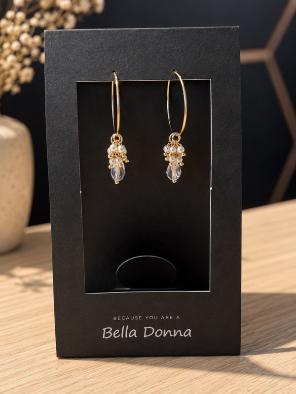 Aurelia Agate Crystal Hoops