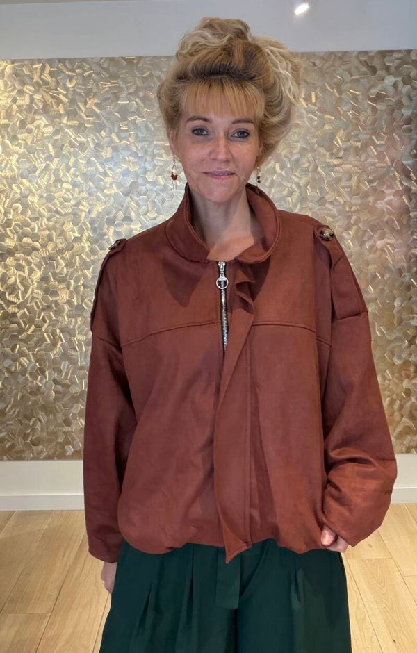 The Ember Suede Bomber