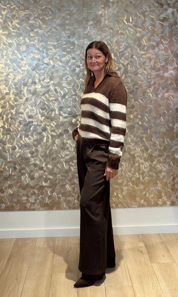 The Élise Wide-Leg Trousers – Chocolate