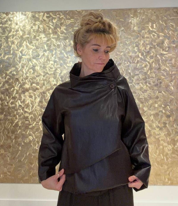 Aubergine Élan Vegan Leather Jacket