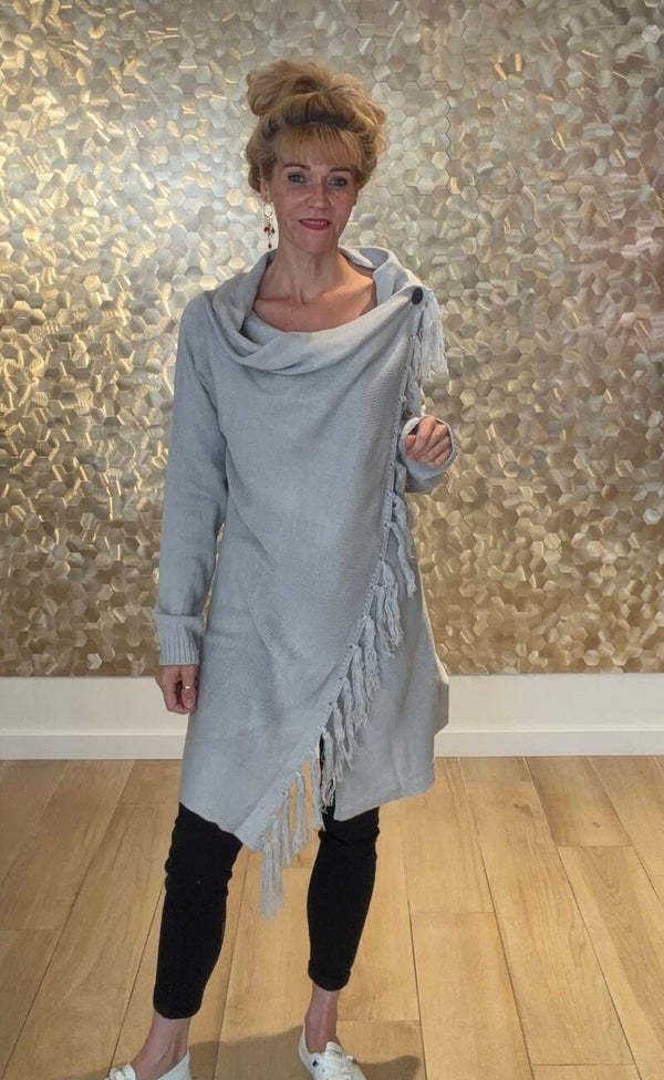 Silver Willow Fringe Gillet