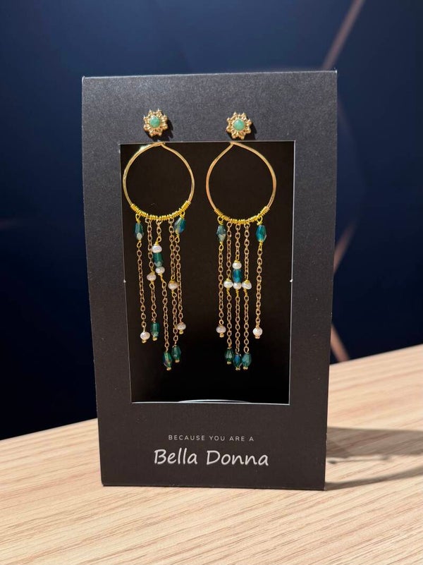 Emerald Pearl Cascade Earrings