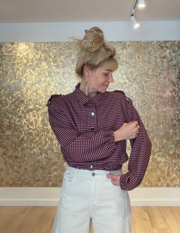 Bordeaux Gingham Jacket