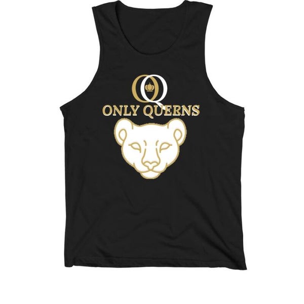 Only Queens Lioness Gold & White Tank Tops
