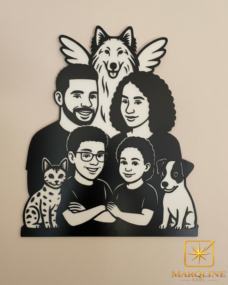 Cadre photo de famille personnalisé