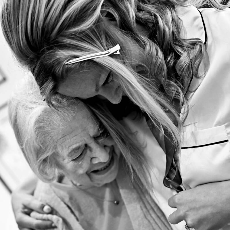 loving hug with grandma capturing candid moment