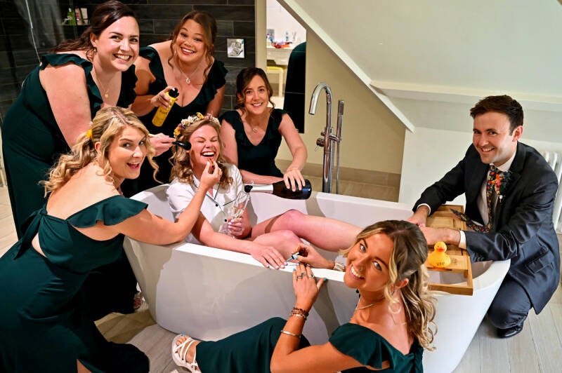 bathtub bridal prep