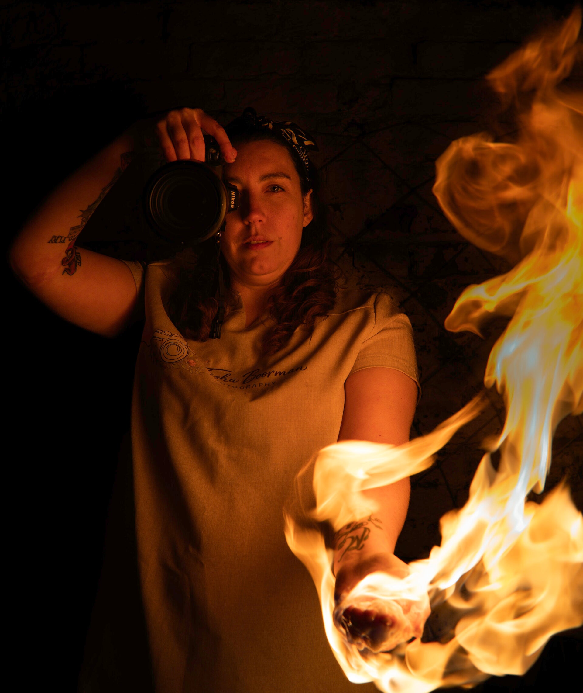 Tasha Boorman playing with fire
