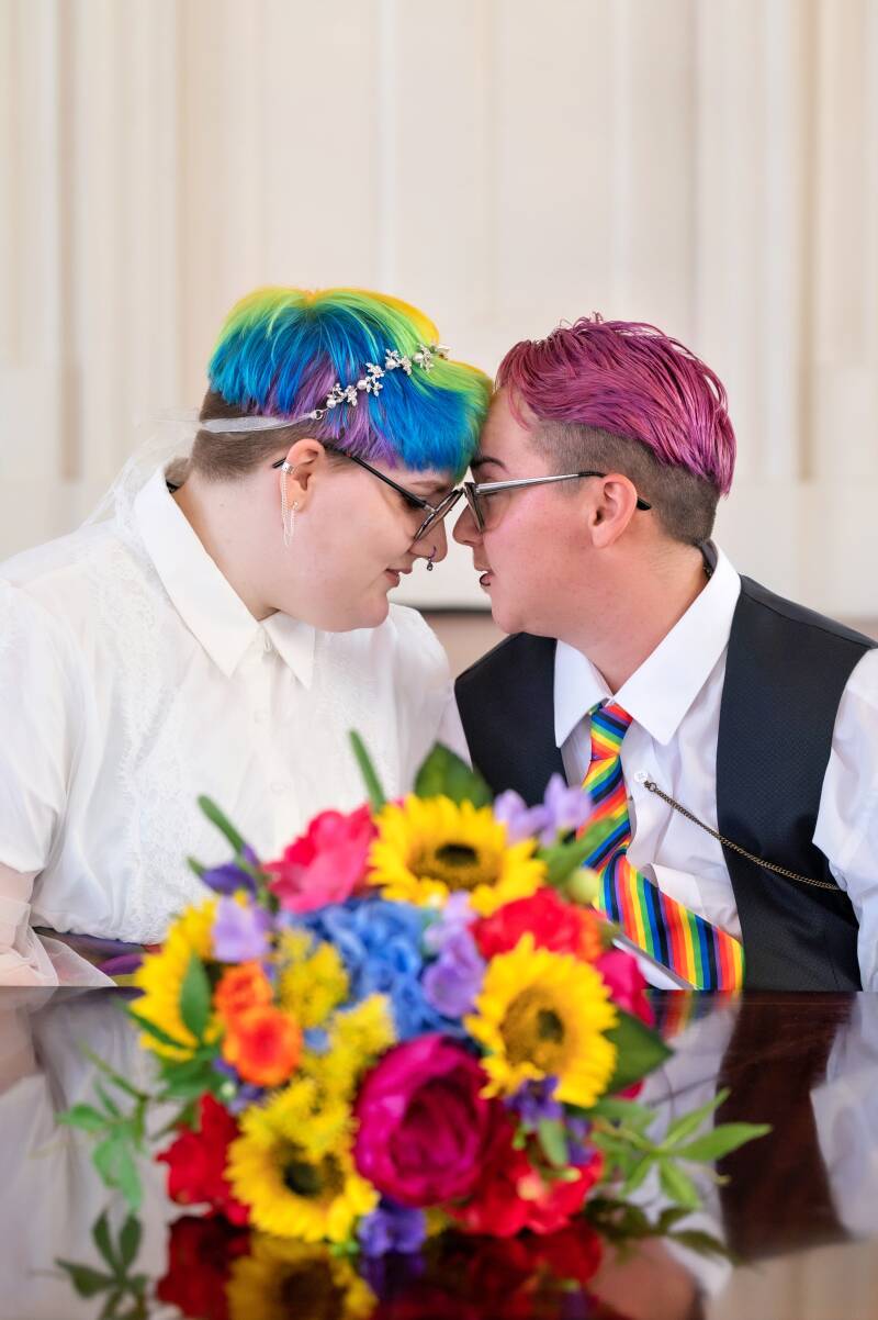 LGBTQ+ couple wedding photo