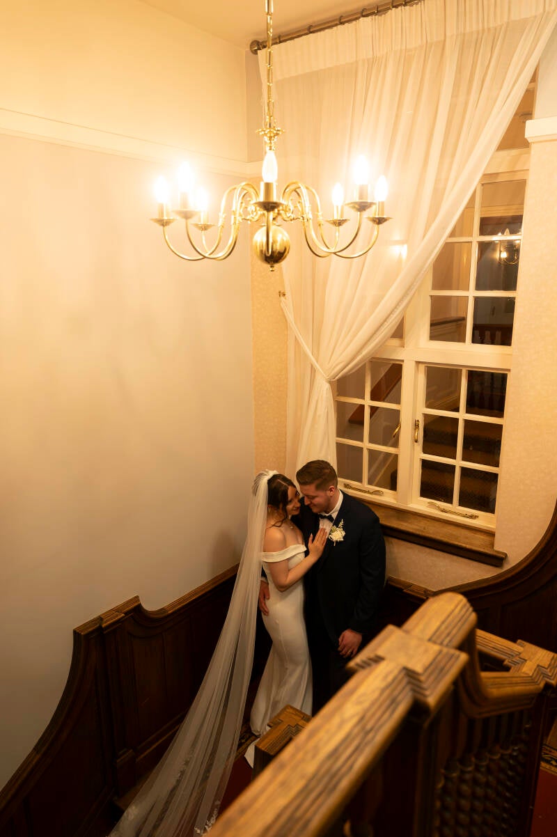 couple wedding photo at the Quorn hotel