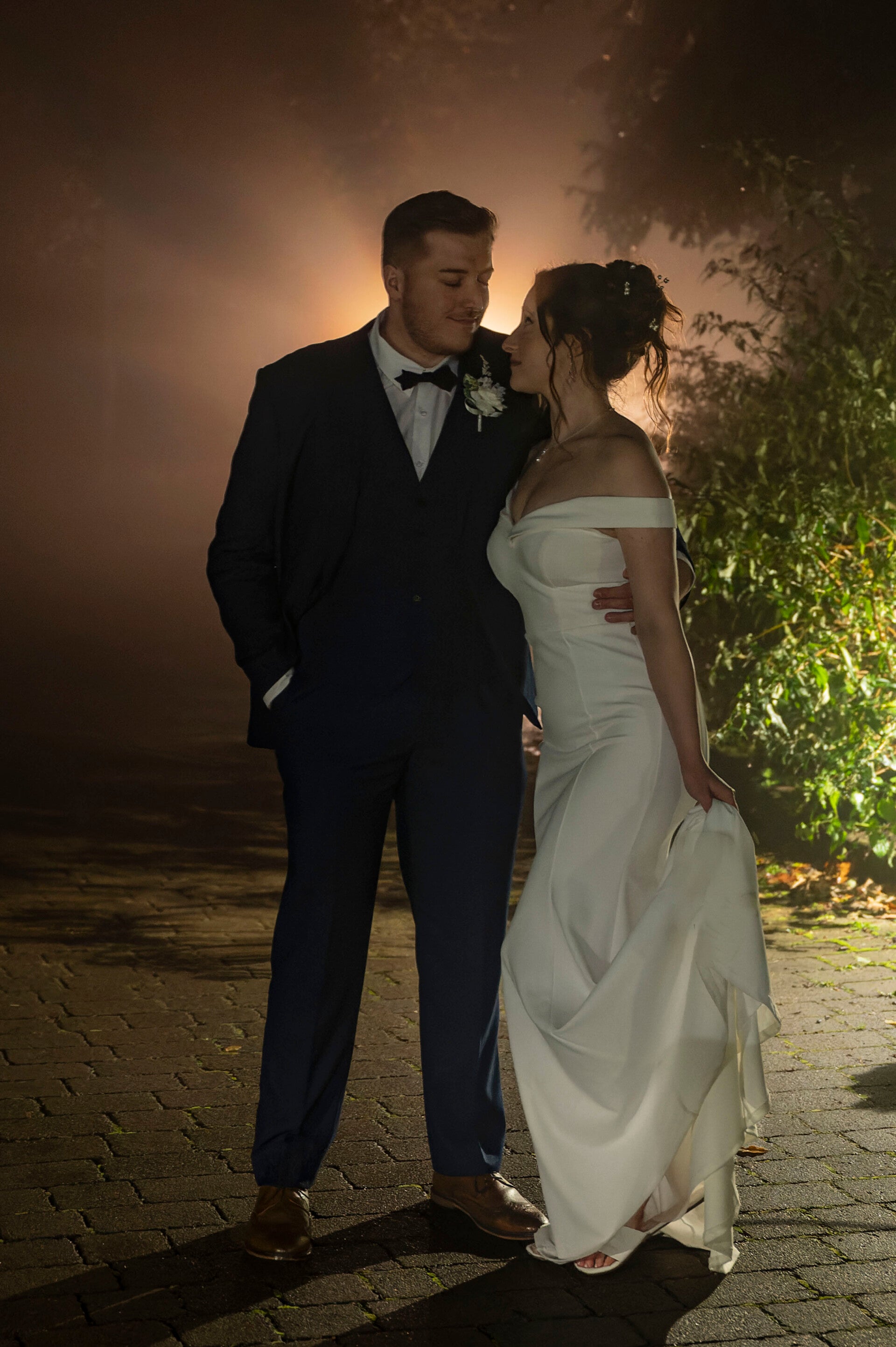evening misty shot at the quorne grange hotel