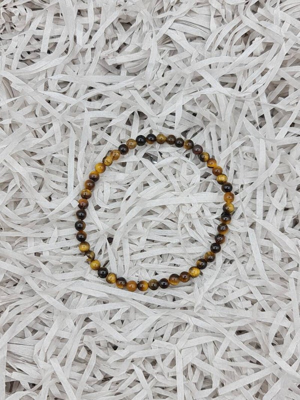 tijgeroog armband ronde steen