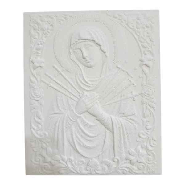Παναγία εφτάσπάθη 18x14cm