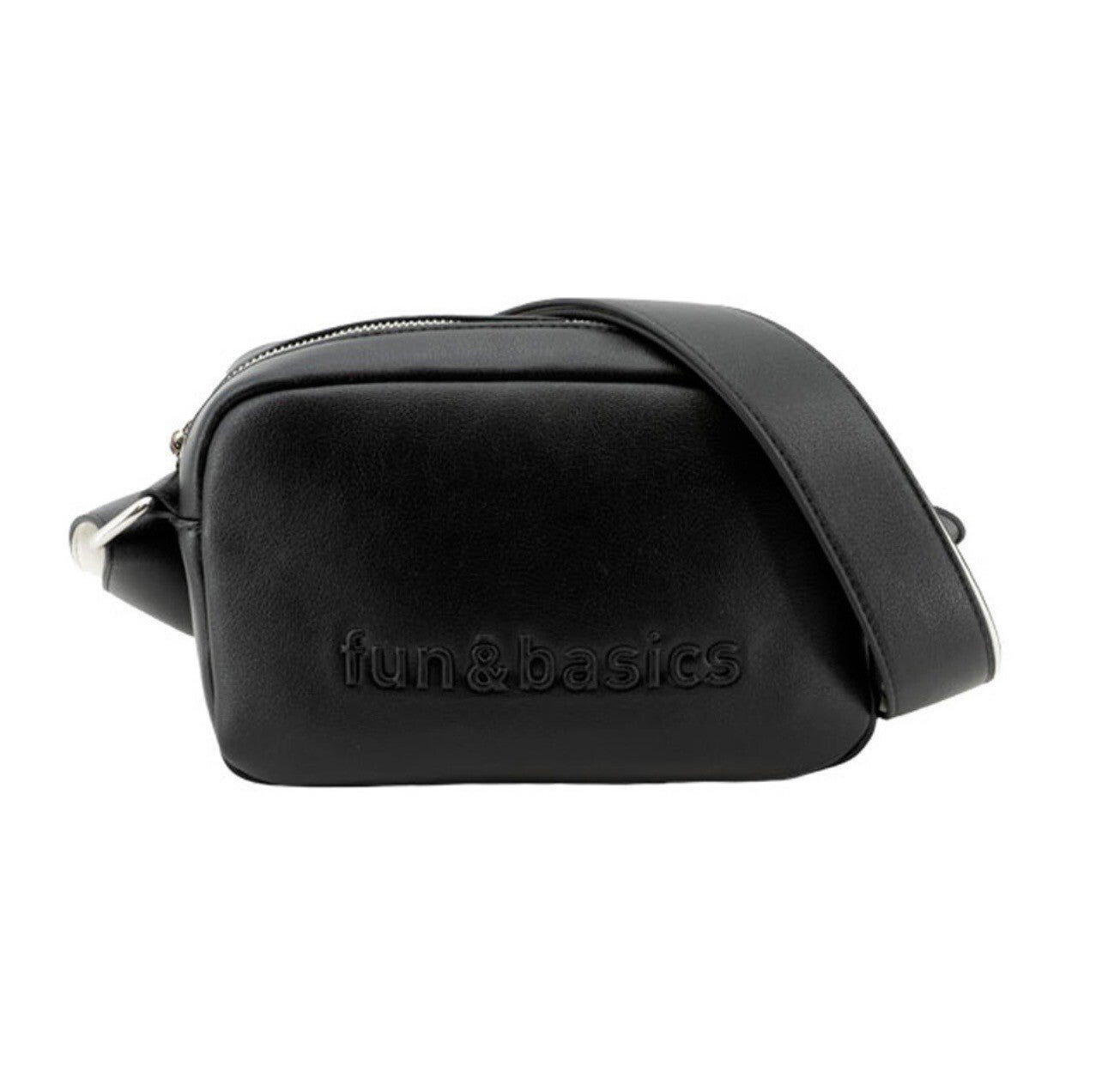 FUN&BASICS BANDOLERA  NEGRA CON LOGO