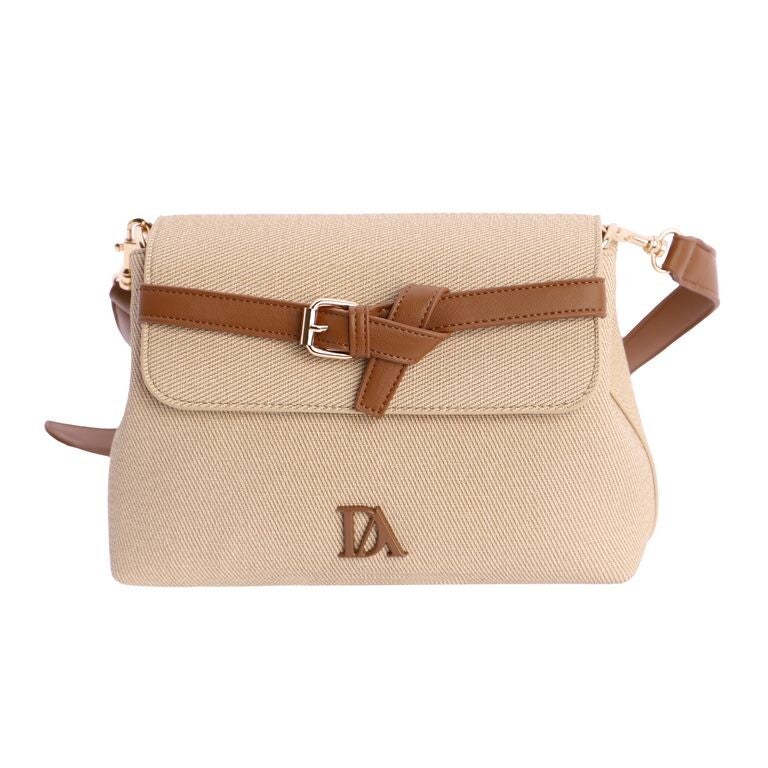 DON ALGODON BOLSO DE MUJER EN BEIGE CON MARRON