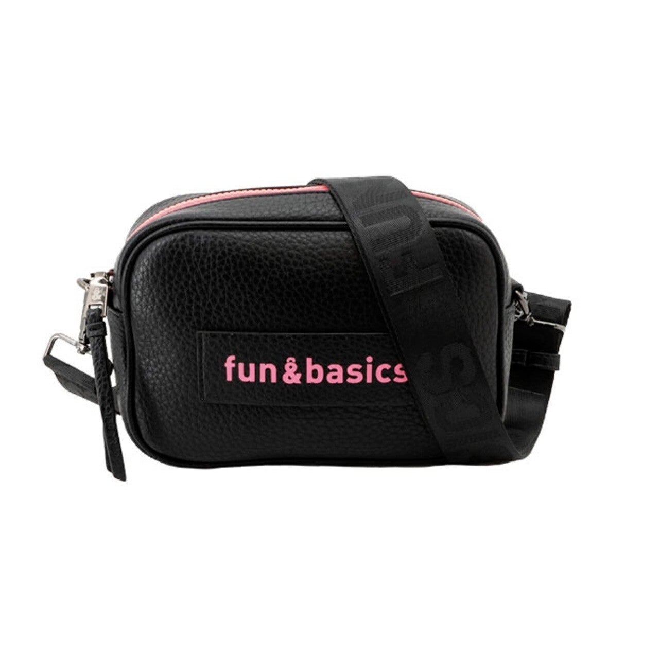 FUN&BASICS BANDOLERA NEGRA CON DETALLES NEON