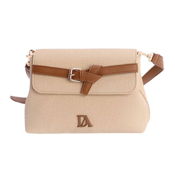 DON ALGODON BOLSO DE MUJER EN BEIGE CON MARRON