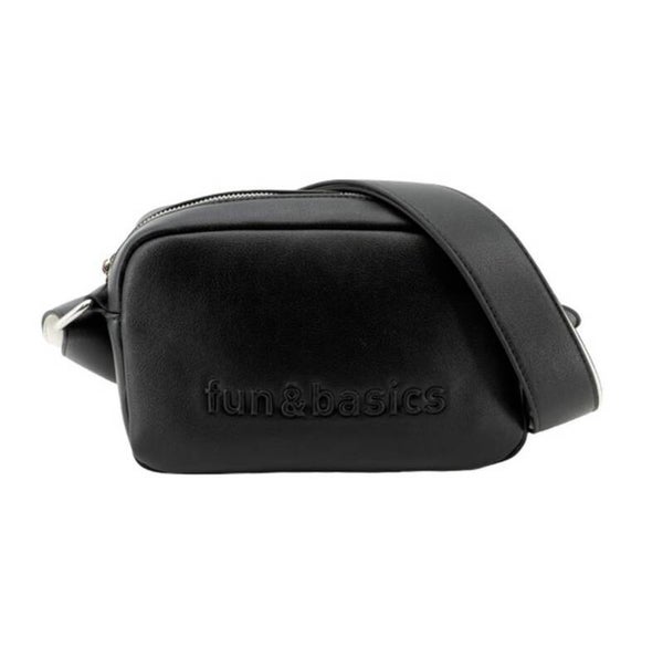 FUN&BASICS BANDOLERA  NEGRA CON LOGO