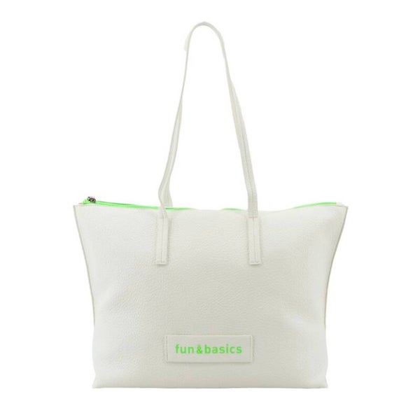 FUN&BASICS BOLSO DE HOMBRO BLANCO CON NEON